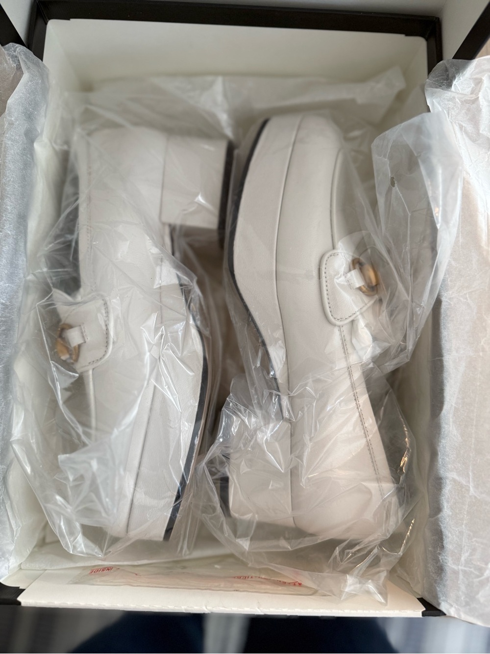 Authentic Gucci Houdan Platform Loafer White Eur 37 / US 7